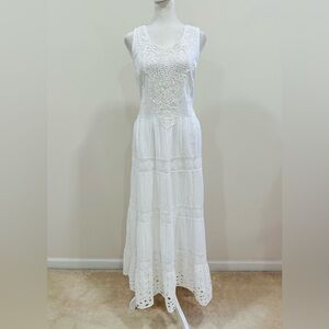 Magic Ivory Crochet Midi Dress
